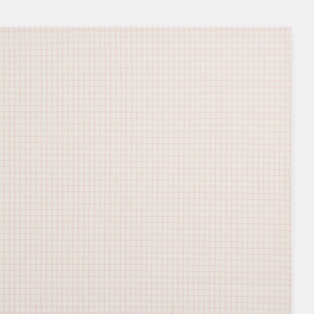 Pink Graph Check Handkerchief