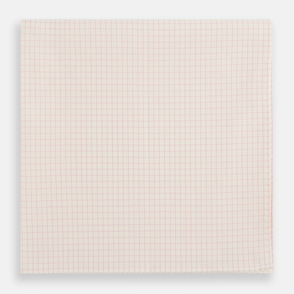 Pink Graph Check Handkerchief