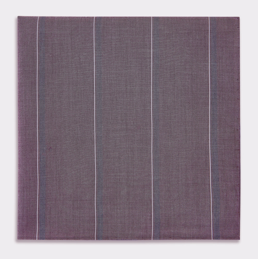 Porto Red Track Stripe Hand-Rolled Handkerchief
