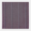 View 1 of product The Porto Red Track Stripe Hand-Rolled Handkerchief by Turnbull & Asser UK is a square piece of fabric in a rich red hue, featuring thin, evenly spaced vertical stripes and a subtle woven texture, expertly crafted in England with hand-rolled edges for a refined finish.