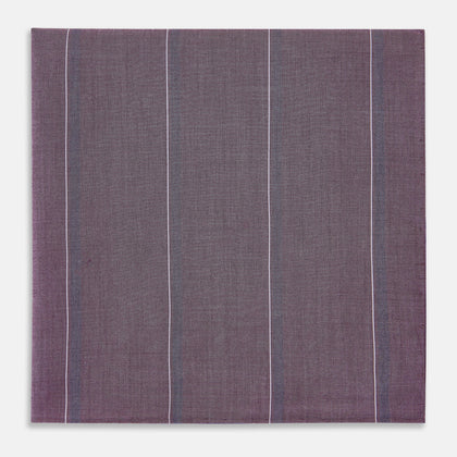 Porto Red Track Stripe Hand-Rolled Handkerchief