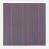 View 3 of product The Porto Red Track Stripe Hand-Rolled Handkerchief by Turnbull & Asser UK is a square piece of fabric in a rich red hue, featuring thin, evenly spaced vertical stripes and a subtle woven texture, expertly crafted in England with hand-rolled edges for a refined finish.