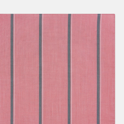 Coral Pink Track Stripe Hand-Rolled Handkerchief Image 1