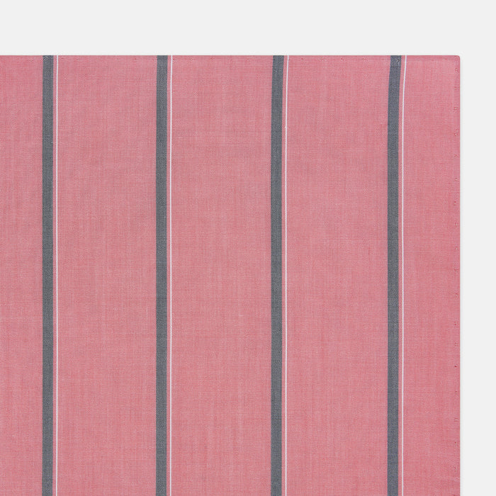 Coral Pink Track Stripe Hand-Rolled Handkerchief Image 1