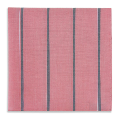 Coral Pink Track Stripe Hand-Rolled Handkerchief Image 3