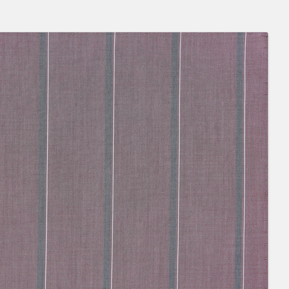 Cerise Red Track Stripe Hand-Rolled Handkerchief