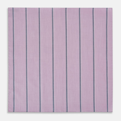 Antique Pink Track Stripe Hand-Rolled Handkerchief Image 2