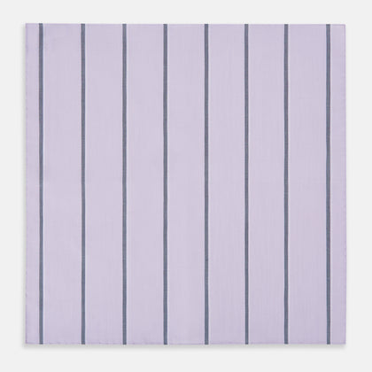 Lilac Track Stripe Hand-Rolled Handkerchief Image 2