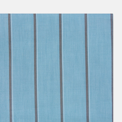 Cendre Blue Track Stripe Hand-Rolled Handkerchief Image 1