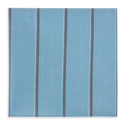 Cendre Blue Track Stripe Hand-Rolled Handkerchief Image 3