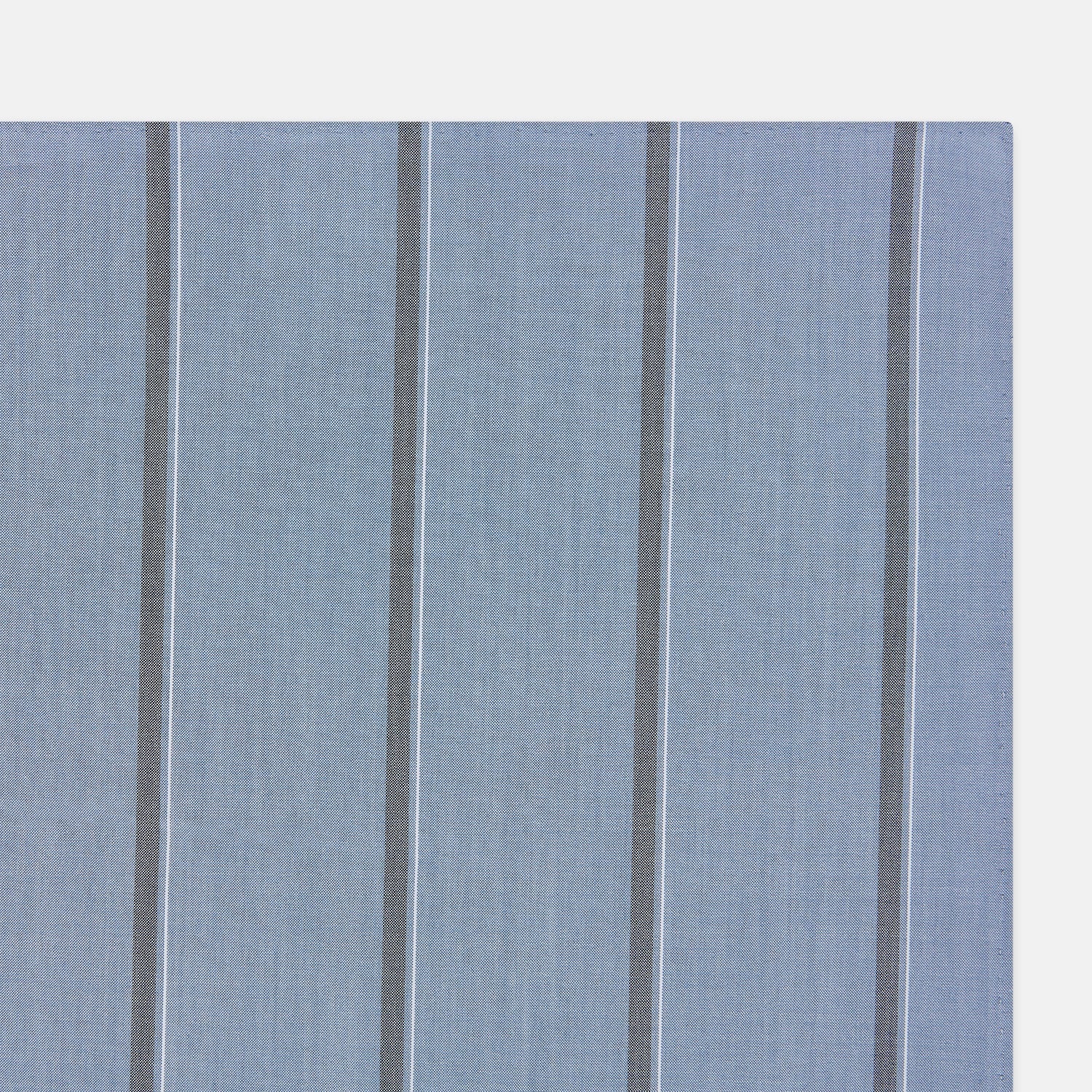 View 2 of product Steel Blue Track Stripe Hand-Rolled Handkerchief