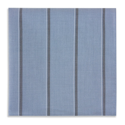 Steel Blue Track Stripe Hand-Rolled Handkerchief Image 3
