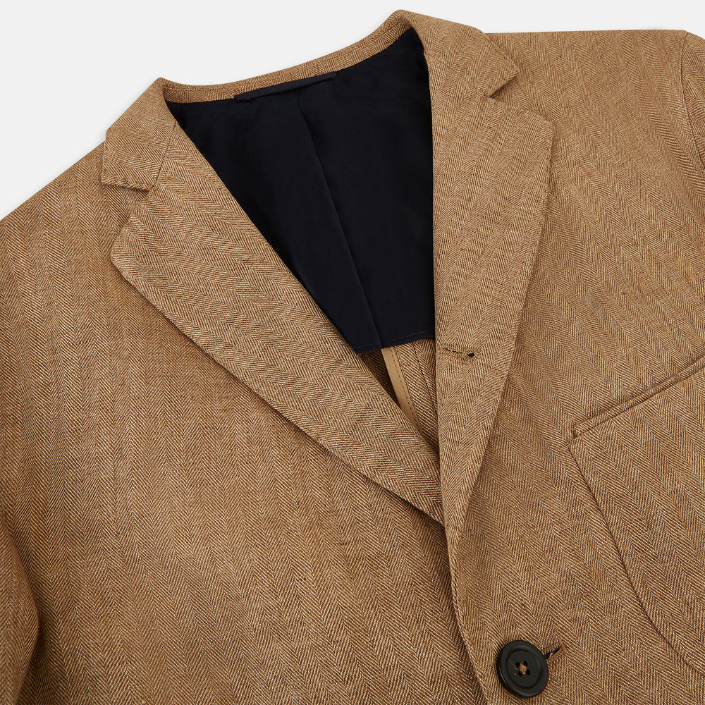 Camel Linen Amberley Blazer 48
