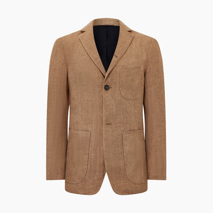 Camel Linen Amberley Blazer Image 6