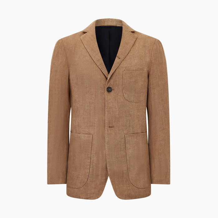 Camel Linen Amberley Blazer Image 6
