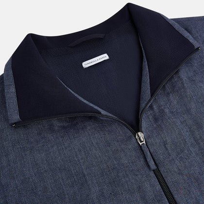 Fairway Denim Golf Jacket in Linen Image 1