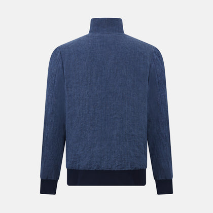 Fairway Denim Golf Jacket in Linen Image 2