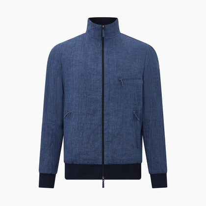 Fairway Denim Golf Jacket in Linen Image 5