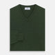 Green V-Neck Cashmere Jumper