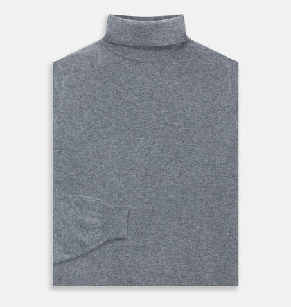 Kylian Flannel Grey Roll Neck Jumper Image 2