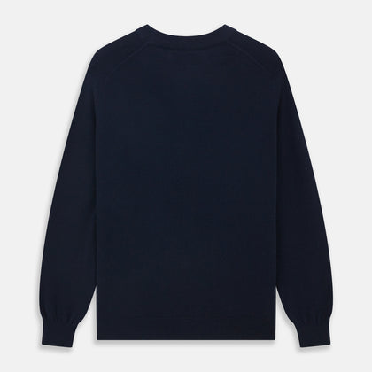 Navy Cashmere Cardigan Image 3