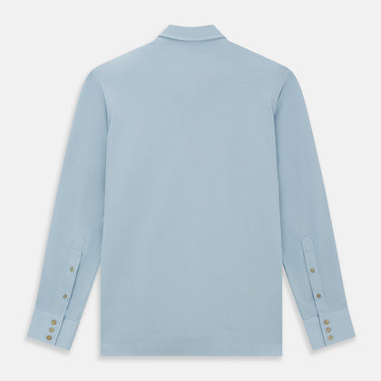Pale Blue Pique Shirt Image 2