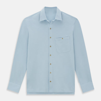 Pale Blue Pique Shirt