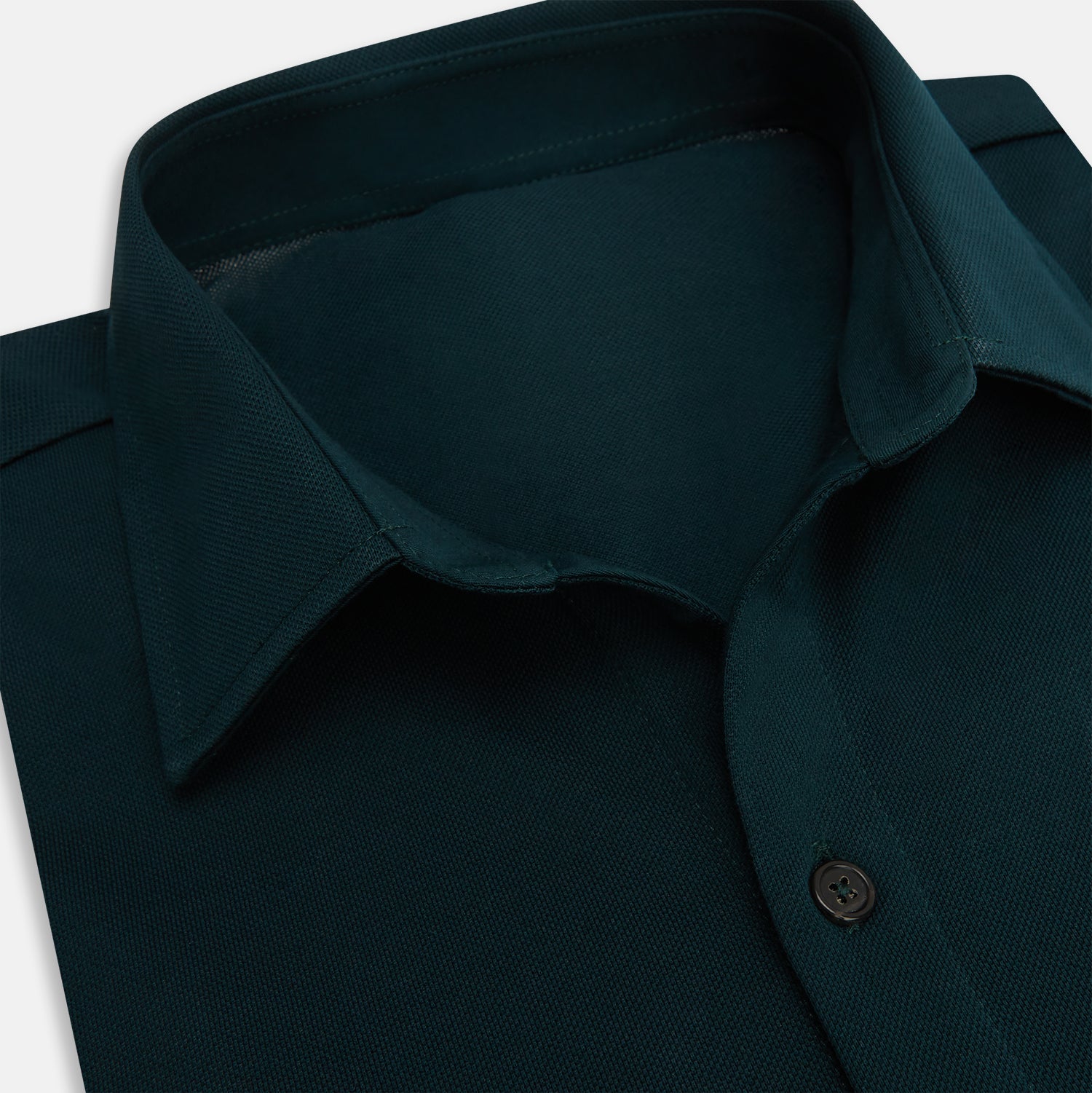Dark Green Cotton Polo Shirt