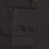 View 4 of product A Brown Pique Shirt by Turnbull & Asser, featuring long sleeves, a collar, and a single chest pocket, is laid flat on a white background.