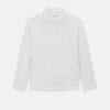 View 1 of product A Cream Rugby Polo Shirt in Cotton by Turnbull & Asser UK, featuring long sleeves, a collar, and a partial button placket, is displayed on a white background.