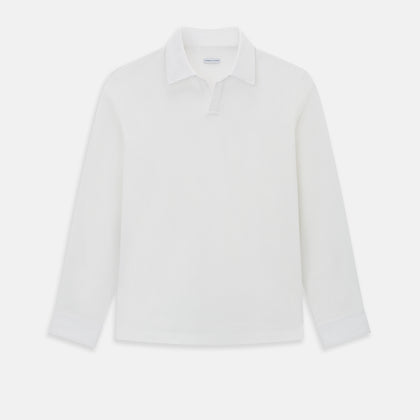 Cream Rugby Polo Shirt in Cotton