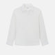 A Cream Rugby Polo Shirt in Cotton by Turnbull & Asser UK, featuring long sleeves, a collar, and a partial button placket, is displayed on a white background.