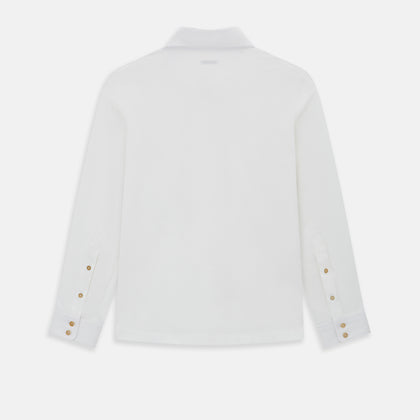 Cream Rugby Polo Shirt in Cotton Image 2