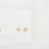 View 4 of product A Cream Rugby Polo Shirt in Cotton by Turnbull & Asser UK, featuring long sleeves, a collar, and a partial button placket, is displayed on a white background.