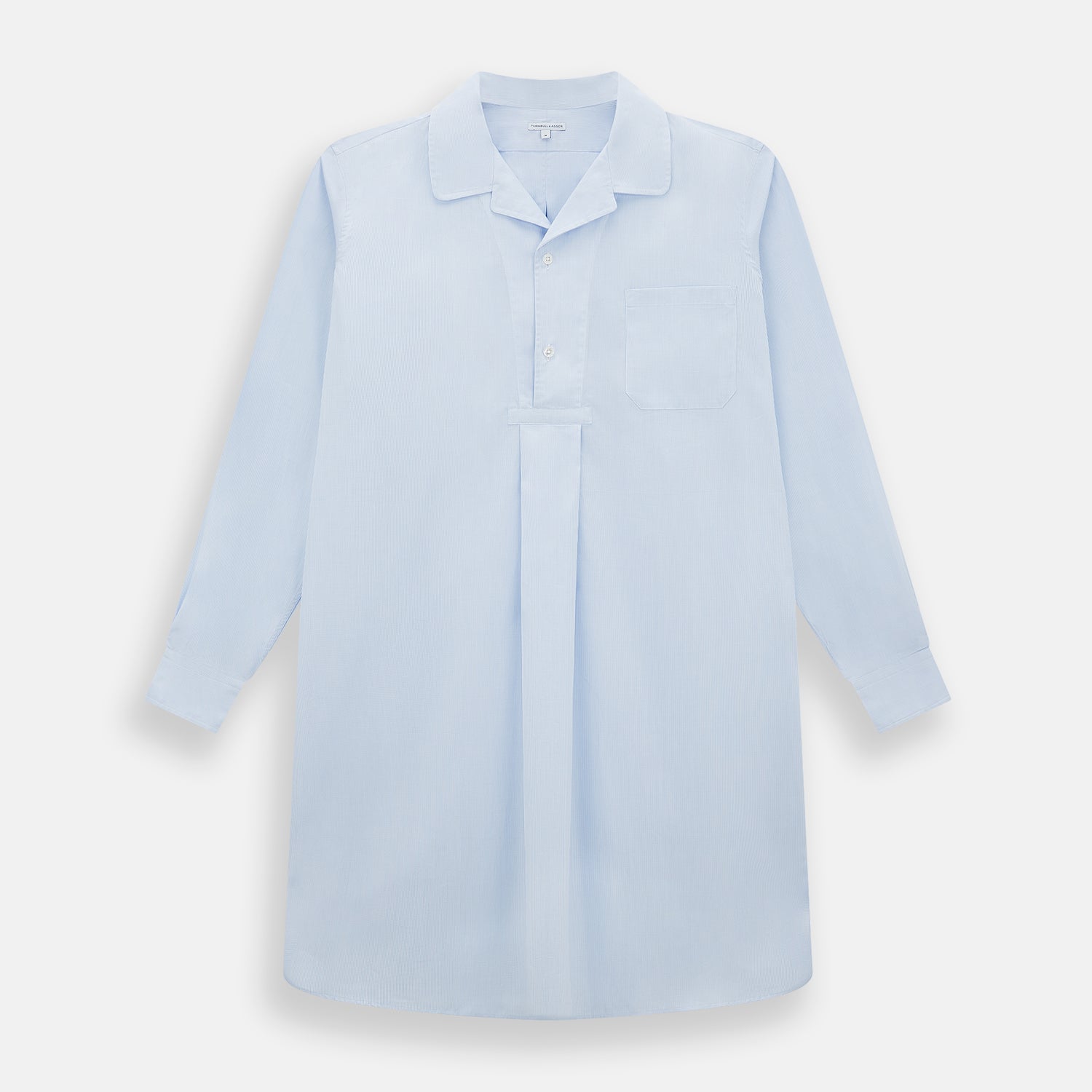 Pale Blue Fine Micro Check Nightshirt