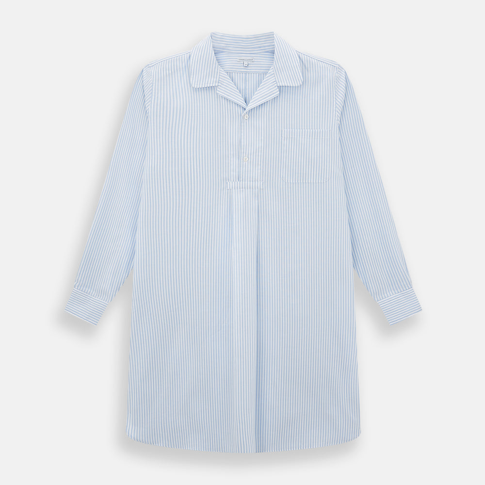 Pale Blue Bengal Stripe Nightshirt