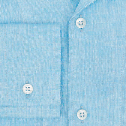 Turquoise Linen Nightshirt Image 3