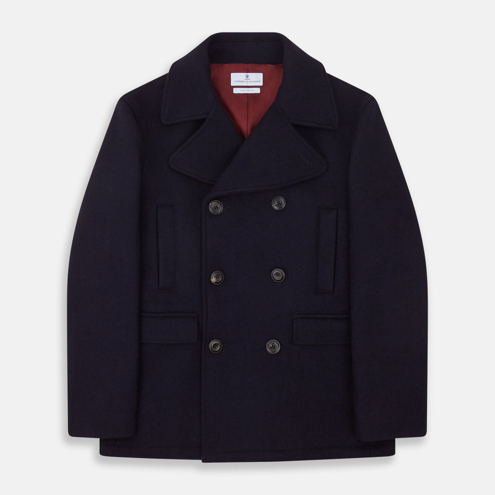 Navy Lambswool Redford Peacoat – Turnbull & Asser