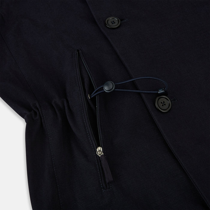 Navy Short Albert Trench Coat Image 4