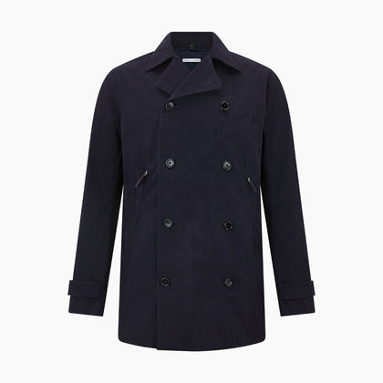 Navy Short Albert Trench Coat Image 6