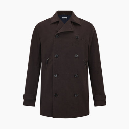 Dark Chocolate Short Albert Trench Coat Image 6