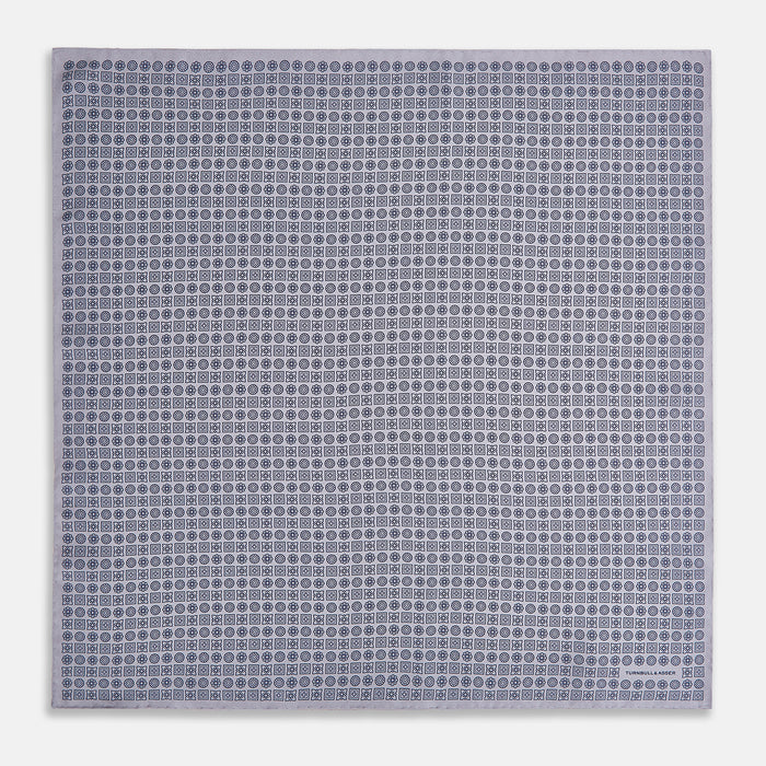 Rosette Lilac Pocket Square in Silk Image 3