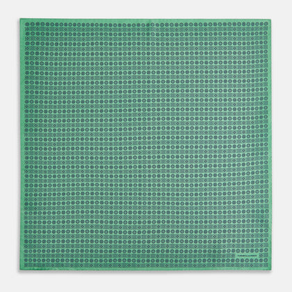 Floral Green Pocket Square in Silk Image 3