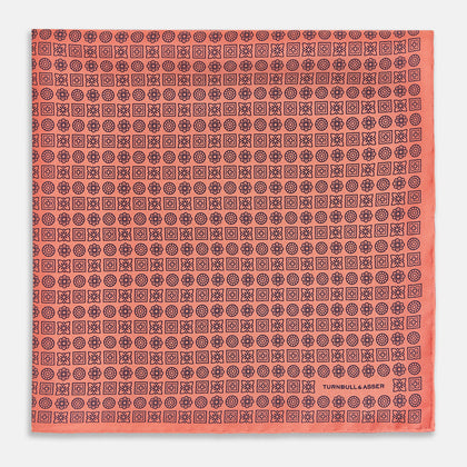 Floral Orange Pocket Square in Silk Image 2