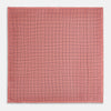 View 4 of product Introducing the Checked Pink Pocket Square in Silk from Turnbull & Asser UK, crafted with a geometric grid pattern of black lines and micro dots on soft pink silk. The design features a neatly folded corner and "Turnbull & Asser" subtly printed in the bottom right.