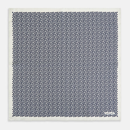 Floral White Pocket Square in Silk Image 3