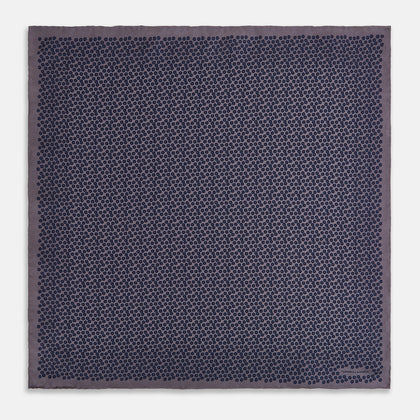 Floral Purple Pocket Square in Silk Image 4