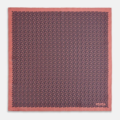 Floral Pink Pocket Square in Silk Image 3