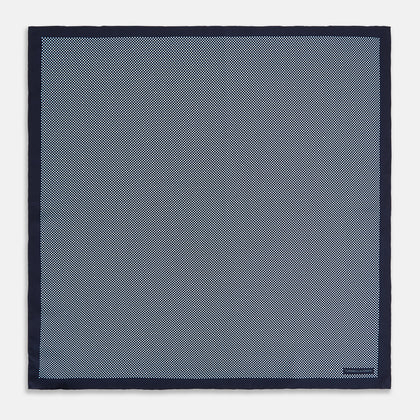 Polka dot Navy Pocket Square in Silk Image 3