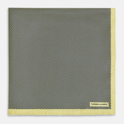 Polka dot Yellow Pocket Square in Silk Image 2